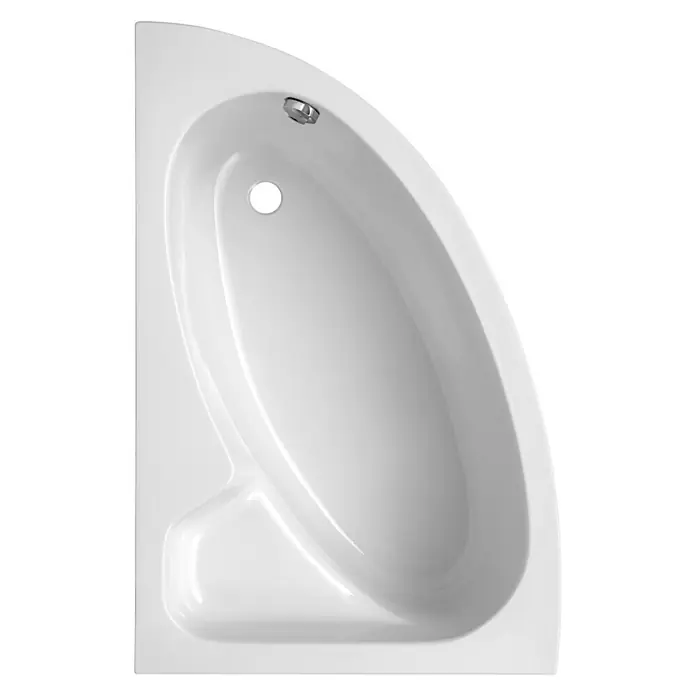 Ottofond Badewanne Sansibar B - Linksseitig, 150 x 97 cm, Sanitäracryl, Weiß - Ansicht von oben
