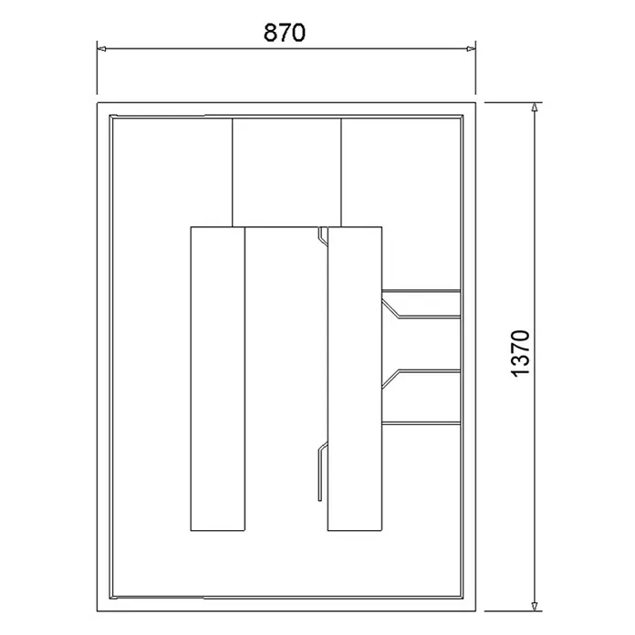 Ottofond Duschwannenträger Liberia - 137 x 87 cm, Expandiertes Polystyrol, Weiß - Ansicht von oben