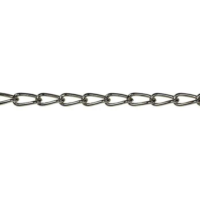 Stabilit Lanac po dužnom metru - 2 mm, Čelik, Poniklano - Pogled sprijeda