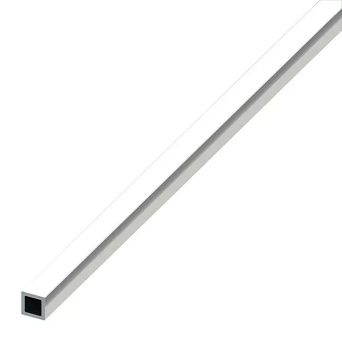Kantoflex Vierkantrohr - 1.000 x 20 x 20 mm, Aluminium, Chrom-Optik, Eloxiert - Linke Seitenansicht