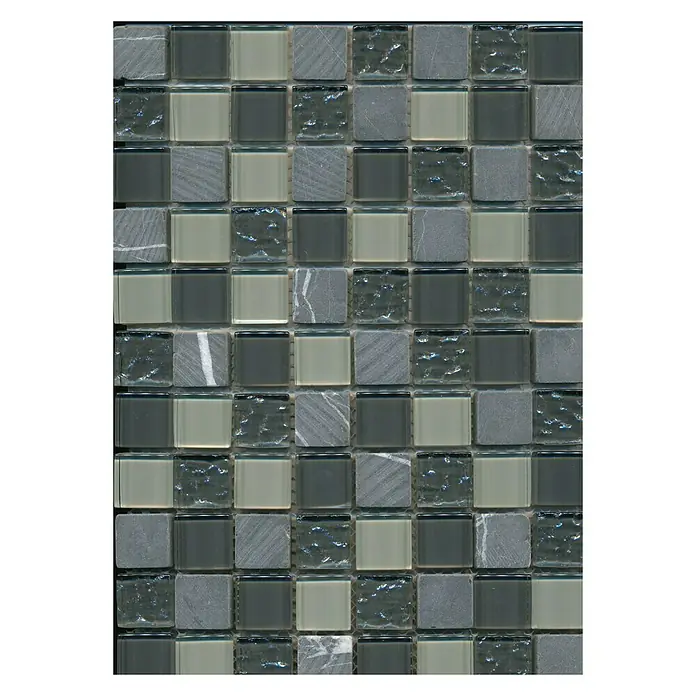 Mosaikfliese Crystal Mix CM M422 - 32,7 x 30,2 cm, Grau - Ansicht von oben