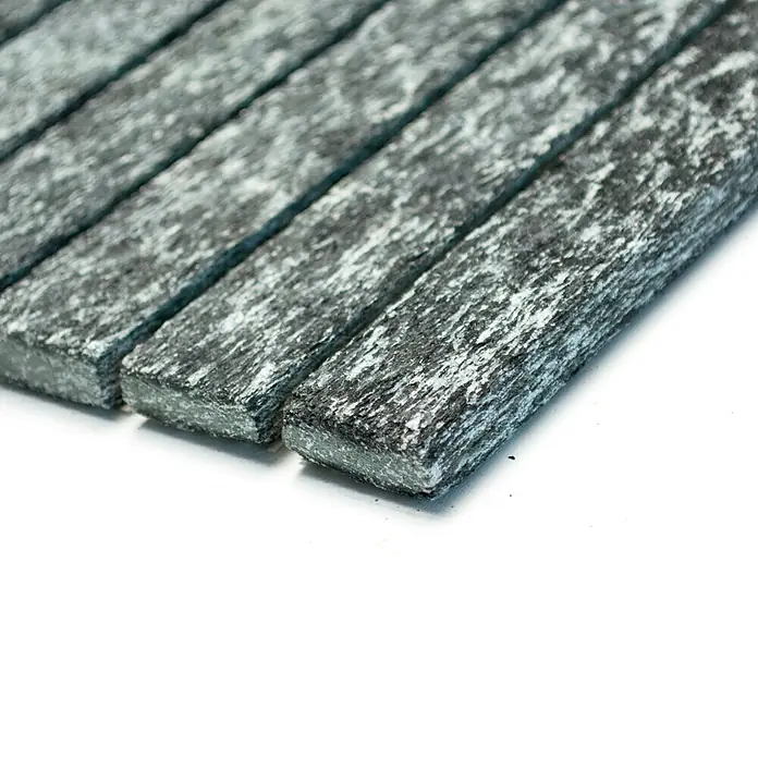 Mosaikfliese Stäbchen XQM 189 - 30,5 x 30,5 cm, Schwarz/Anthrazit, Matt - Vorderansicht