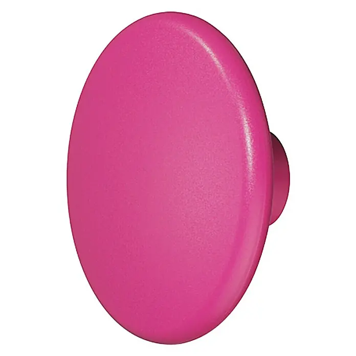 Okrugla ručka za namještaj - Ø x V: 52 x 24 mm, Plastika, Pink - Pogled sprijeda