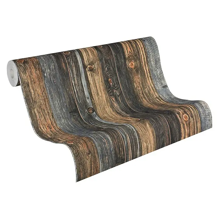 AS Creation Flis tapeta Wood-n-Stone - Bež-smeđa-siva, Izgled drva, 10,05 x 0,53 m - Pogled s lijeve strane