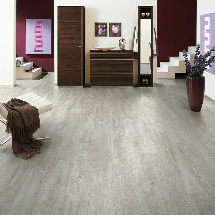 LOGOCLIC Vinto Laminat Hrast Vigo - 1.285 x 192 x 8 mm, Rustikalni pod - Živopisni prikaz