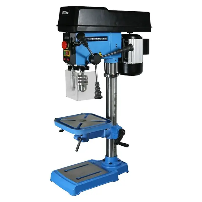 Güde Tischbohrmaschine GTB 16/500 Vario - 500 W, Leerlaufdrehzahl: 290 U/min - 2.500 U/min, Spannweite Bohrfutter: 1 mm - 16 mm - Vorderansicht