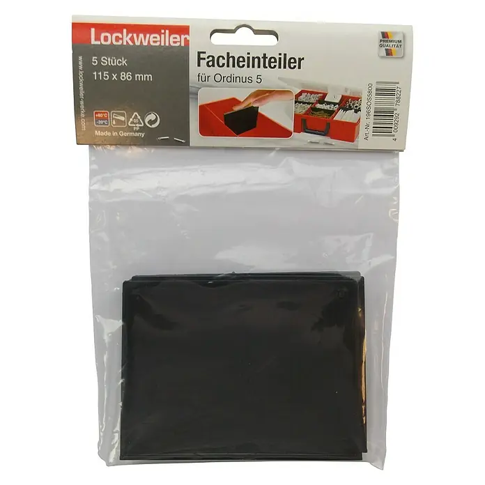 Lockweiler Trennwand Ordinus Separator 5 - Größe: 5, L x H: 115 x 86 mm - Ansicht von oben