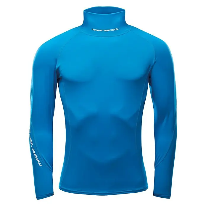Marinepool Stretch-Shirt Pro Rash Guard II - XL, 88% Polyamid, 12% Elasthan, Geeignet für: Herren, Blau - Vorderansicht