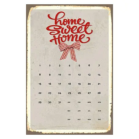 Blechschild Kalender