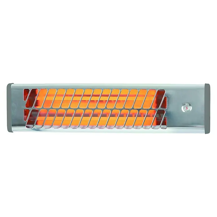 Voltomat HEATING Quarzheizstrahler - 1.200 W, Silber - Vorderansicht