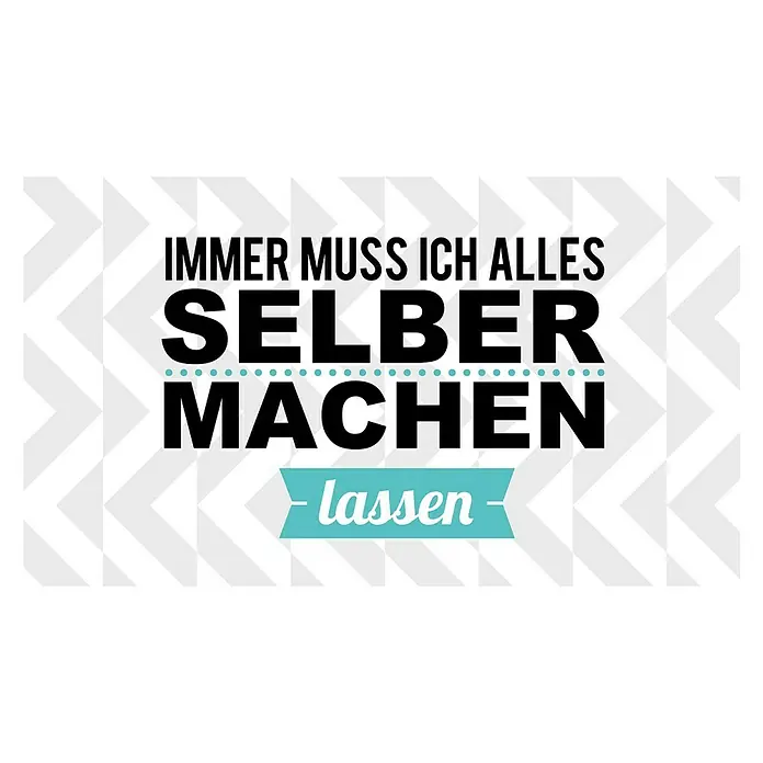 ProArt Type Hype Decopanel - Immer muss ich ..., B x H: 30 x 15 cm - Vorderansicht