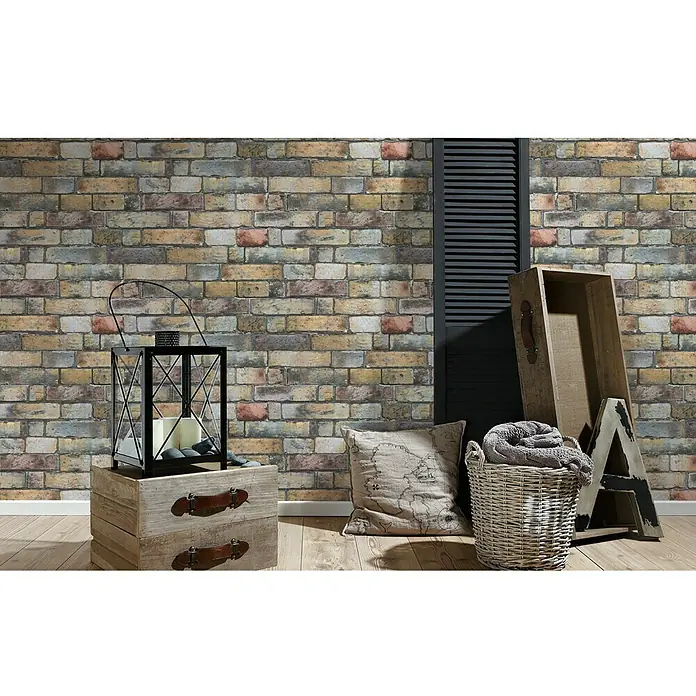 AS Creation Authentic Walls Vliestapete Authentic Walls - Bunt, Steinoptik, 10,05 x 0,53 m
