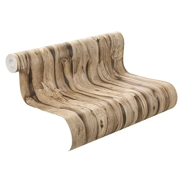 Rasch Vliestapete African Queen II - Natur, Holzoptik, Treibholz, 10,05 x 0,53 m