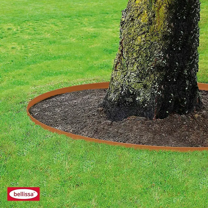 Bellissa Rasenkante Corten - Rost, 118 x 20 cm - Linke Seitenansicht