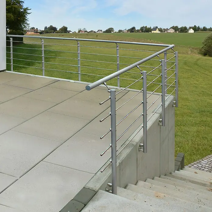 Treba Frewa Geländer-Set AG1 - Seitenmontage, Aluminium, Silber, Länge: 1.500 mm - Stimmungsaufnahme