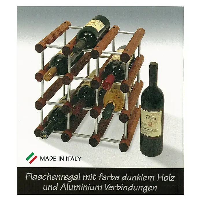 Weinregal - 28 x 34 x 34 cm, Braun - Linke Seitenansicht