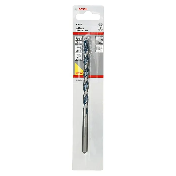 Bosch Svrdlo za beton CYL-5 - Ø x D: 8 x 150 mm, 1 Kom. - Pogled sprijeda