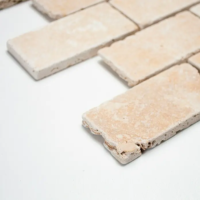 Mosaikfliese Brick Inula Antique XNT 41210 - 30,5 x 30,5 cm, Beige, Matt - Vorderansicht