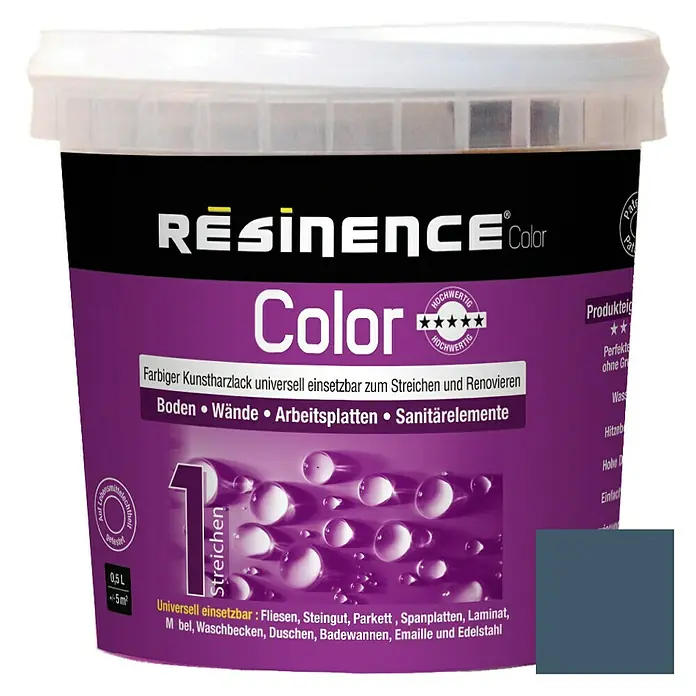 Résinence Color Farbiger Kunstharzlack - Schiefergrau, 500 ml