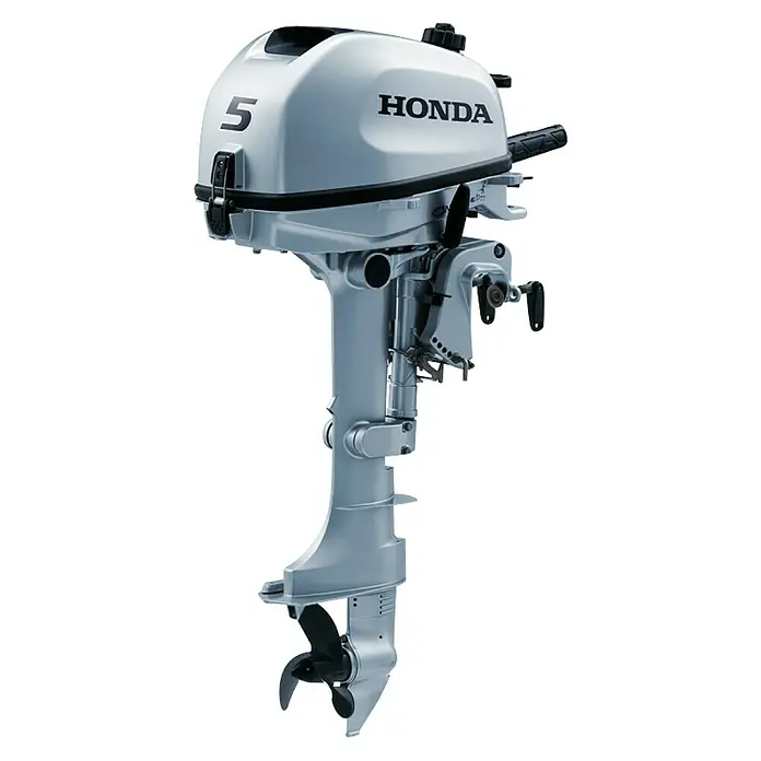 Honda Marine Außenbordmotor BF 5 DH SHNU - 3,7 kW, Pinnengriff, Schaftlänge: 434 mm, Seilzug - Vorderansicht
