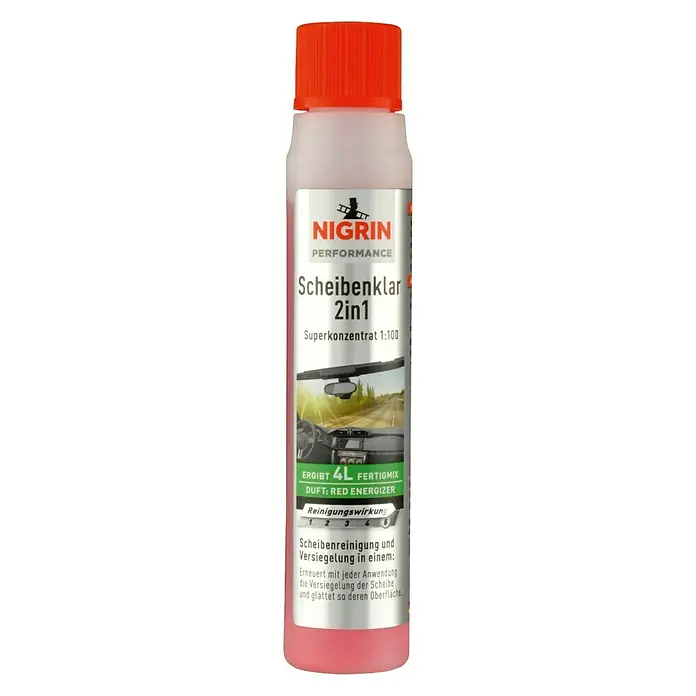 Nigrin Performance Scheibenreiniger 2 in 1 - 1:100, 40 ml, Red Energizer