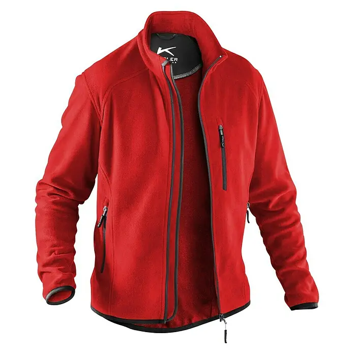 Kübler Fleecejacke - XXL, Rot - Vorderansicht