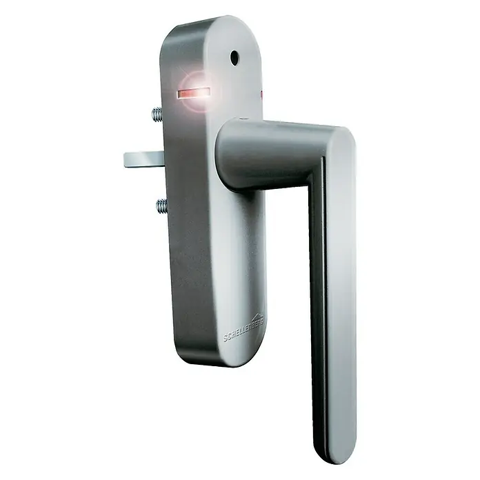 Schellenberg Smart Home Funk-Alarmgriff - DIN Anschlag: Links/Rechts, Silber - Rechte Seitenansicht