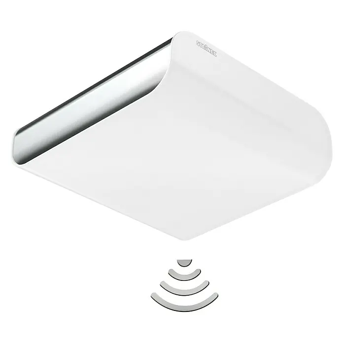 Steinel LED-Deckenleuchte RS LED M2 - 11 W, L x B x H: 22 x 22 x 6,7 cm, Chrom, Weiß, Warmweiß - Vorderansicht