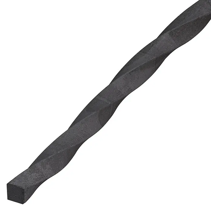 Kantoflex Kvadratni profil - 1.000 x 10 x 10 mm, Čelik, Čelik sive boje, Zakrivljeno - Pogled s lijeve strane