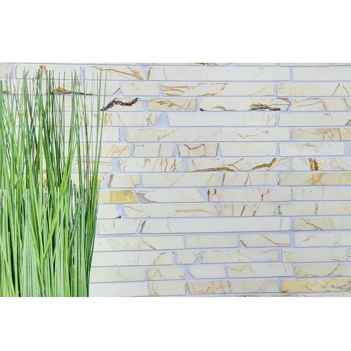 Mosaikfliese Golden Cream MOS BRICK 2807 - 30,5 x 32,2 cm, Cream, Matt - Detailaufnahme