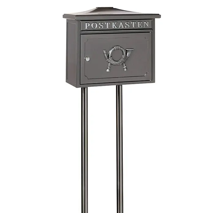 Burg-Wächter Briefkastenständer Universal 150 - Ø x H: 32 x 1.500 mm, Geeignet für: Briefkästen aus Stahl/Edelstahl/Kunststoff, Schwarz - Anwendungsbeispiel