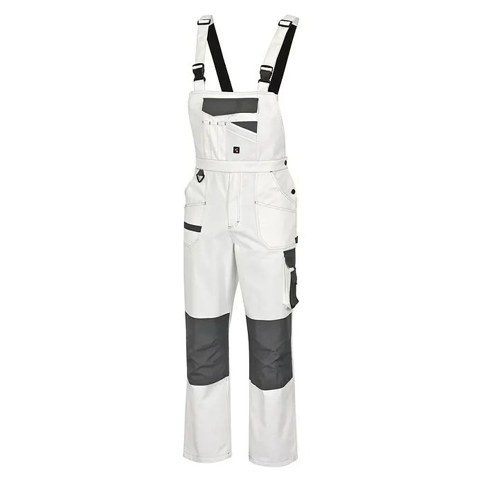 Maler-Latzhose - XL, Weiß - Vorderansicht