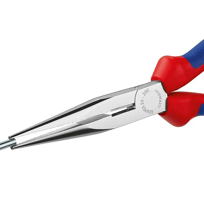Knipex Flachrundzange - Länge: 200 mm, Flach-rund, Präzisionsschneide, Material Griff: Mehrkomponenten-Hülle