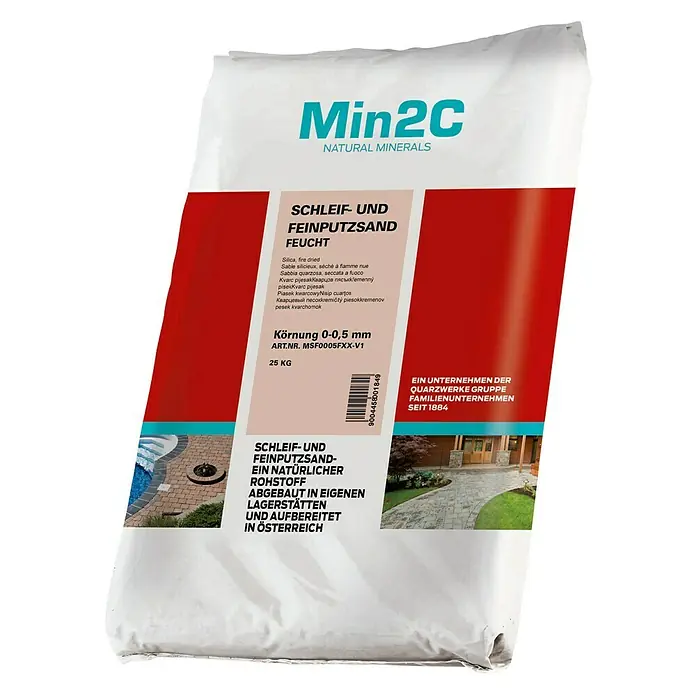 Min2C Schleif- & Feinputzsand - Körnung: 0 mm - 0,5 mm, 25 kg