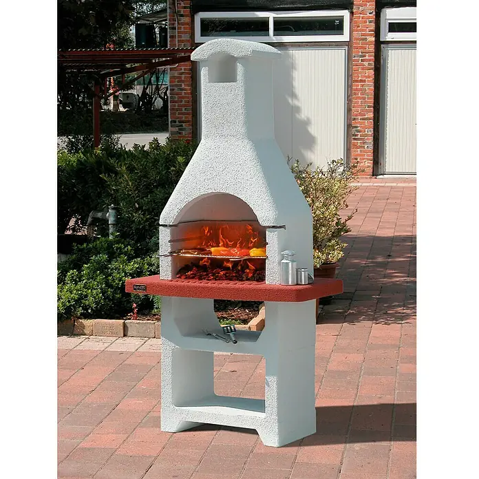 Sunday Grillkamin Cayman - Hauptgrillfläche: 60 x 40 cm, Feuerfester Leichtbeton