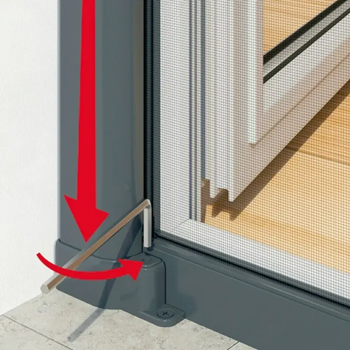 Windhager Insektenschutz-Türrollo Plus - 4,2 x 225 cm, Anthrazit, Klebebefestigung