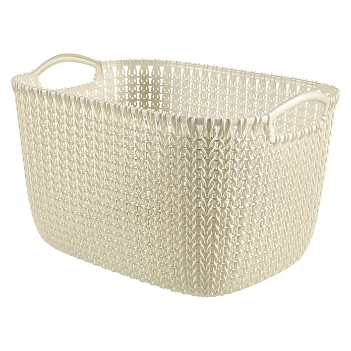 Curver Knit Cesta - Blanco, 19 l, Resina