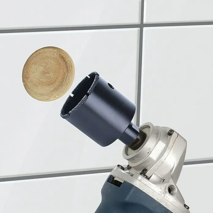 Wolfcraft Dijamantna kruna za bušenje rupa Ceramic - Promjer provrta: 20 mm, Dubina reza: 45 mm, M14 navoj - Pogled sprijeda