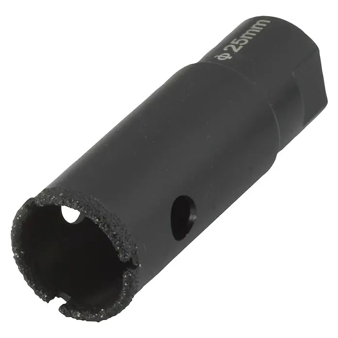 Wolfcraft Diamant-Lochsäge Ceramic Winkelschleifer - Durchmesser Bohrloch: 25 mm, Schnitttiefe: 45 mm, M14 Gewinde - Vorderansicht