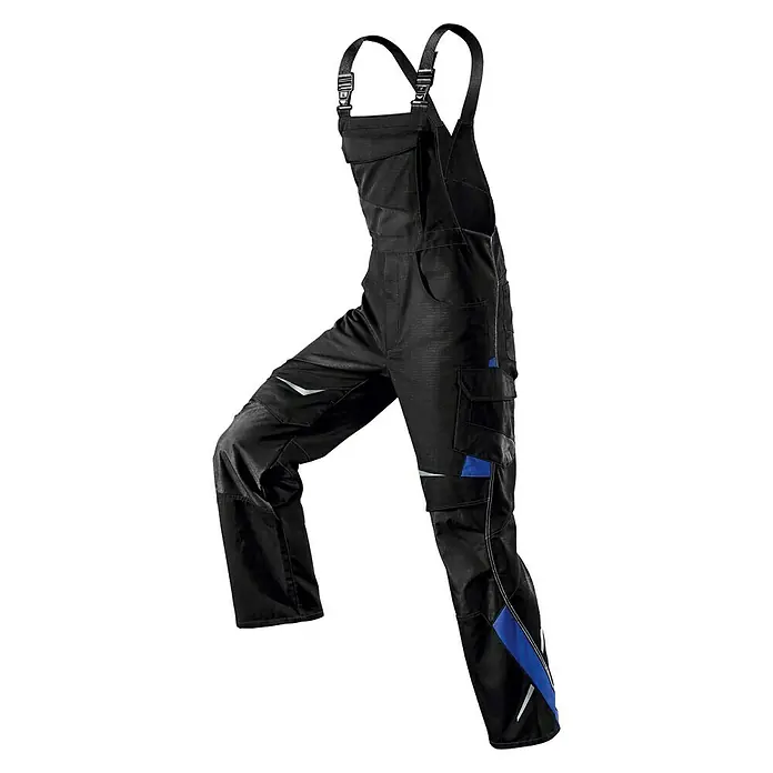 Kübler Pulsschlag Herren-Latzhose - 54, Schwarz/Blau - Vorderansicht