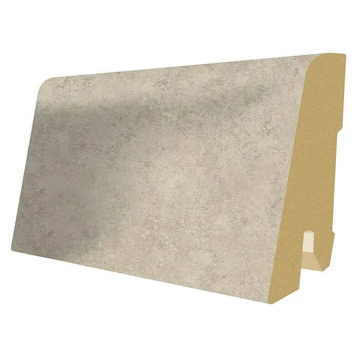 Egger Sockelleiste Stein Weiß - 2,4 m x 17 mm x 60 mm, Gerade - Rechte Seitenansicht