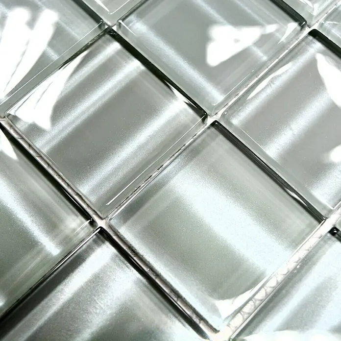 Mosaikfliese Crystal Hologramm XCM BC 894 - 29,8 x 29,8 cm, Grau, Glänzend