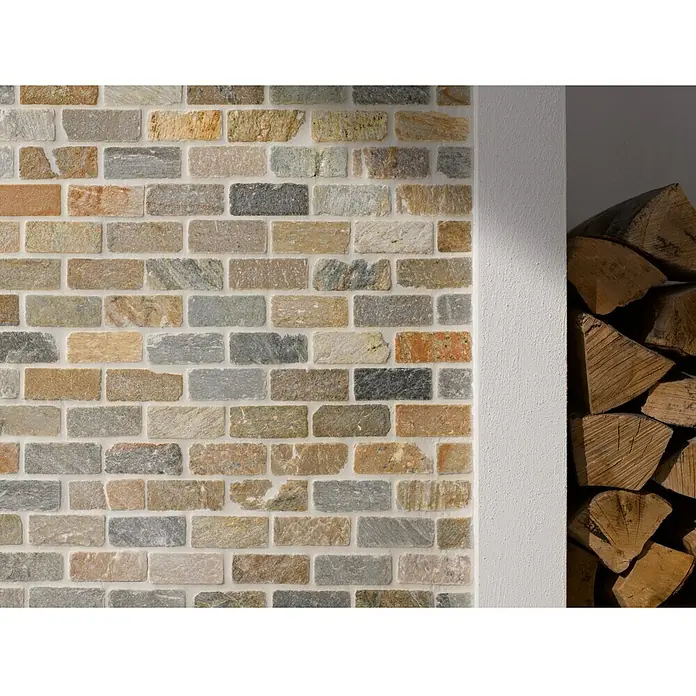 Mozaïektegel Brick XQM 13IL - 30 x 30 cm, Beige, Mat - Close-up
