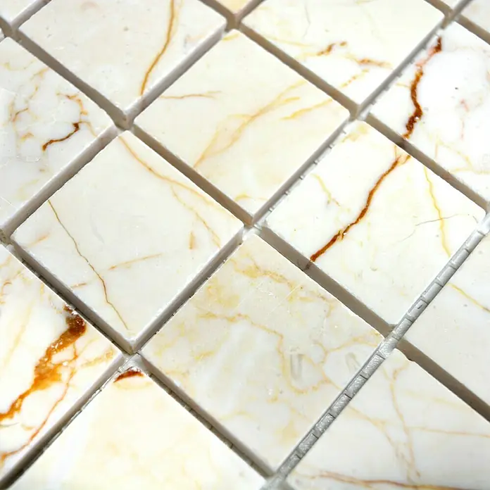 Mosaikfliese Quadrat MOS 32/2807 - 30,5 x 30,5 cm, Beige, Matt