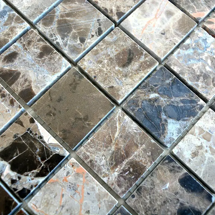 Mosaikfliese Quadrat MOS 32/2909 - 30,5 x 30,5 cm, Braun, Matt