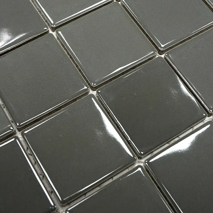 Mosaikfliese Quadrat Uni CD 170 - 29,8 x 29,8 cm, Grau, Glänzend