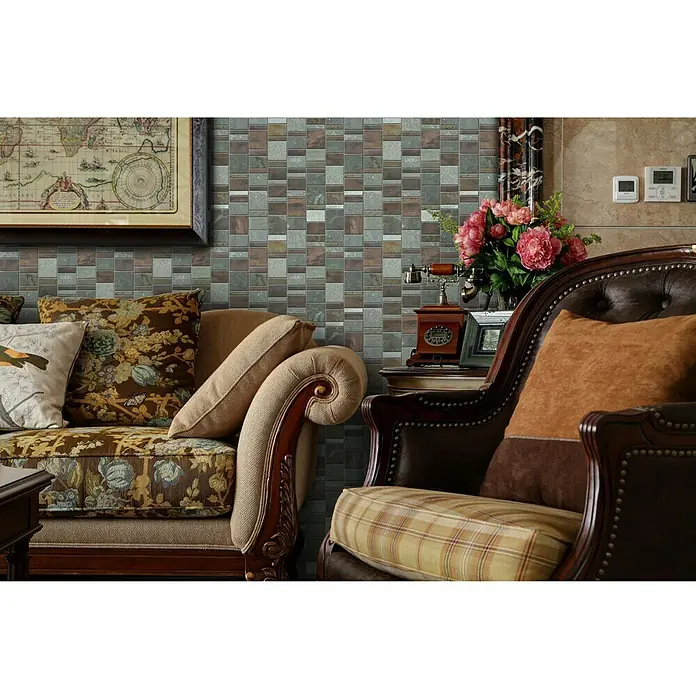 Mosaikfliese Rechteck Mix XSK 585 - 29,6 x 29,8 cm, Braun, Matt - Stimmungsaufnahme