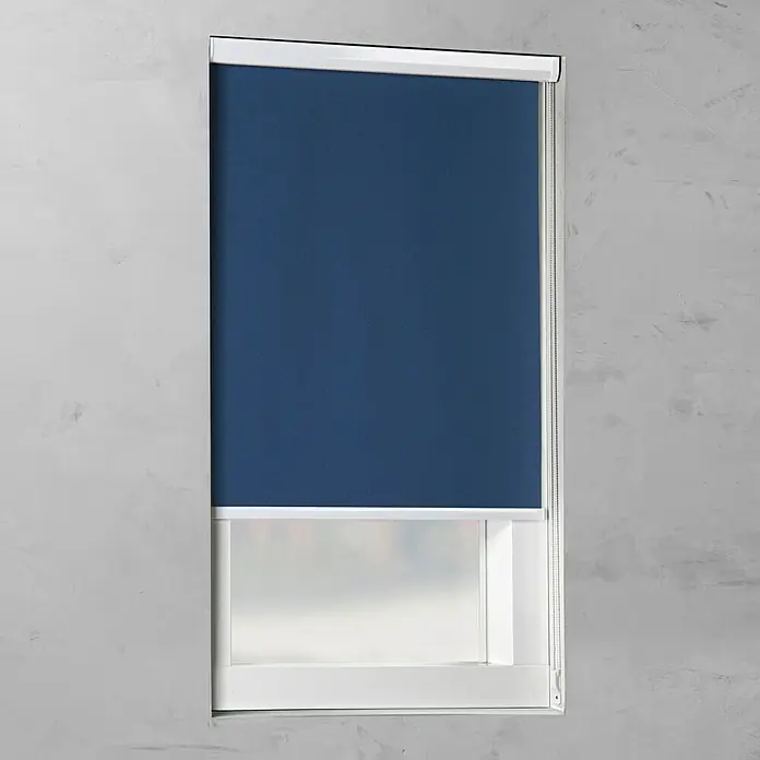 Expo Ambiente Rollo mit Kassette - B x H: 50 x 175 cm, Jeansblau - Vorderansicht