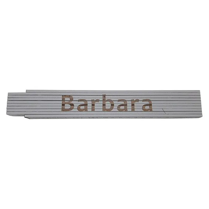 Heka Zollstock - Aufdruck: Barbara, Länge: 2 m, Weiß