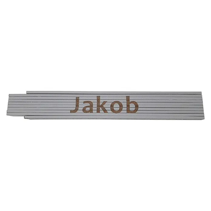 Heka Zollstock - Aufdruck: Jakob, Länge: 2 m, Weiß